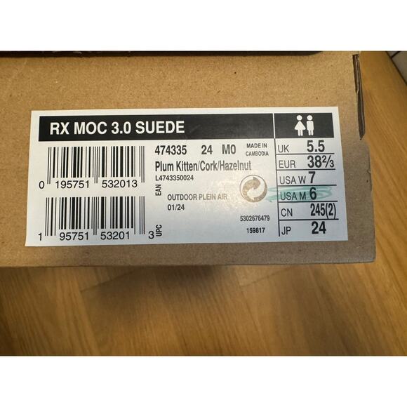 SALOMON RX MOC 3.0 Suede Shoes Plum Kitten/Cork/Hazelnut Size NWT MSRP: $110 - Picture 9 of 9